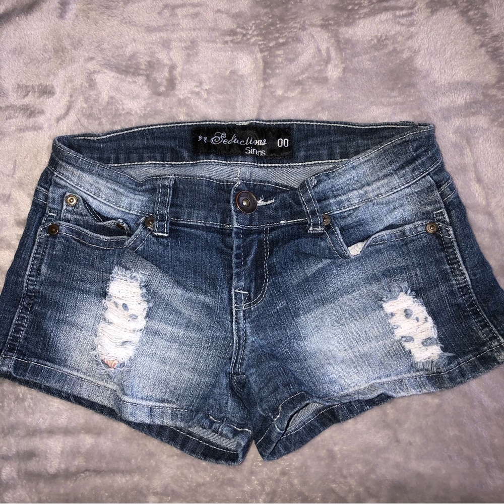 Seductions sirens blue jean shorts